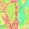Mapa topográfico Lake Tahoe Basin Management Unit, altitud, relieve