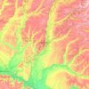 Mapa topográfico Полтавский район, altitud, relieve