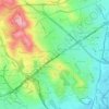 Mapa topográfico Délégation El Menzah, altitud, relieve