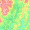 Mapa topográfico Whiskeytown-Shasta-Trinity National Recreation Area - Trinity Unit, altitud, relieve