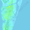 Mapa topográfico Carolina Beach, altitud, relieve