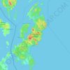 Mapa topográfico Campobello Island, altitud, relieve