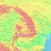 Mapa topográfico Montes Cárpatos, altitud, relieve
