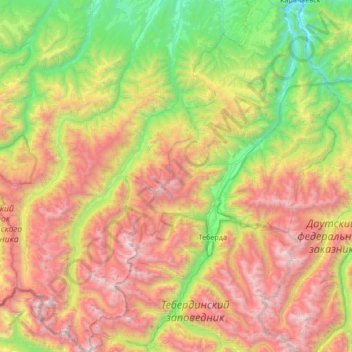 Mapa topográfico Хасаут-Греческое сельское поселение, altitud, relieve