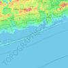 Mapa topográfico Fire Island, altitud, relieve