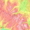 Mapa topográfico Hoover Wilderness, altitud, relieve