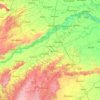 Mapa topográfico Morena, altitud, relieve