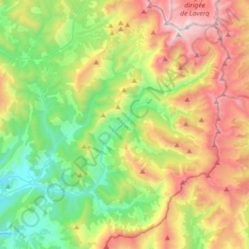 Mapa topográfico Prads-Haute-Bléone, altitud, relieve