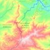 Mapa topográfico Joyce Kilmer-Slickrock Wilderness, altitud, relieve