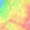 Mapa topográfico Arran–Elderslie, altitud, relieve