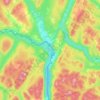 Mapa topográfico Rivière-Bleue, altitud, relieve