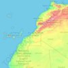 Mapa topográfico Morocco, altitud, relieve