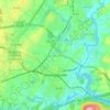 Mapa topográfico Charlottesville, altitud, relieve