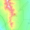 Mapa topográfico Mount Wilson Wilderness, altitud, relieve