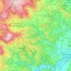 Mapa topográfico Brend, altitud, relieve