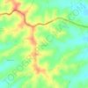 Mapa topográfico El Recreo, altitud, relieve