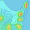 Mapa topográfico Shoal Bay, altitud, relieve