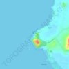 Mapa topográfico Pantai Minyak Beku, altitud, relieve