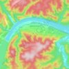 Mapa topográfico Дивногорск, altitud, relieve