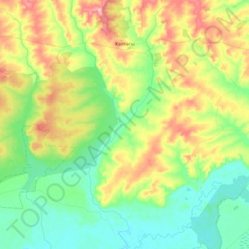 Mapa topográfico Калтаса, altitud, relieve