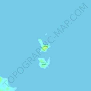 Mapa topográfico Cabog Island, altitud, relieve