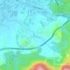 Mapa topográfico Sungai Pajam, altitud, relieve