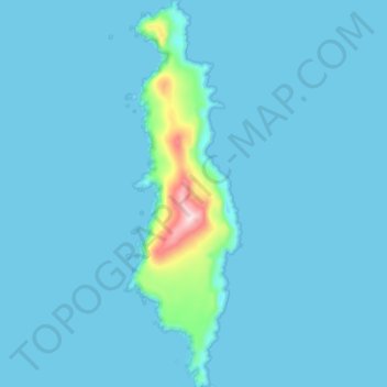 Mapa topográfico Forrester Island, altitud, relieve