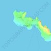 Mapa topográfico Tory Island, altitud, relieve