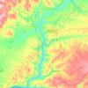 Mapa topográfico Rio Ponsul, altitud, relieve