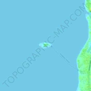 Mapa topográfico Potipot Island, altitud, relieve