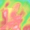 Mapa topográfico Loch Fionn-Ghleann, altitud, relieve