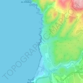 Mapa topográfico Praia do Abano (restricted), altitud, relieve