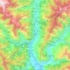 Mapa topográfico Beas River, altitud, relieve
