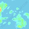 Mapa topográfico Isla Tigre, altitud, relieve