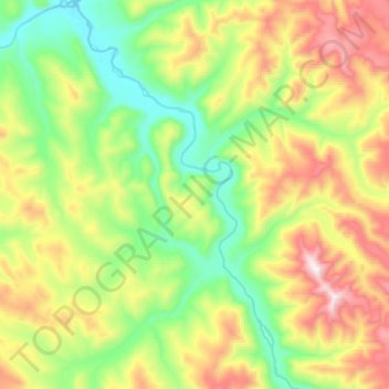 Mapa topográfico Нечера, altitud, relieve