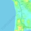 Mapa topográfico Sri Purnama Beach, altitud, relieve