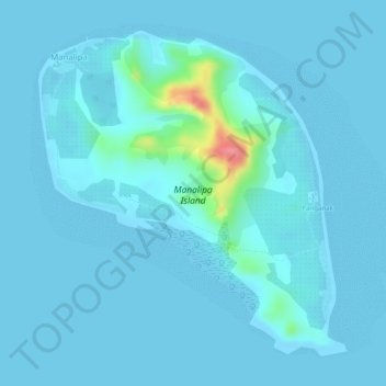 Mapa topográfico Malanipa Island, altitud, relieve