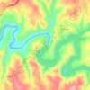 Mapa topográfico Barragem das Fronhas, altitud, relieve