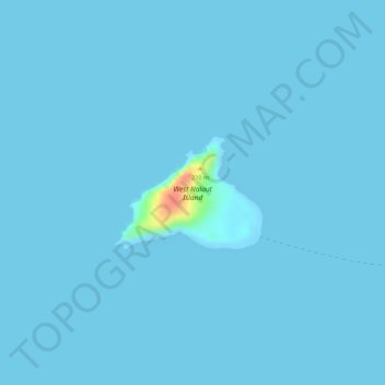 Mapa topográfico West Nalaut Island, altitud, relieve