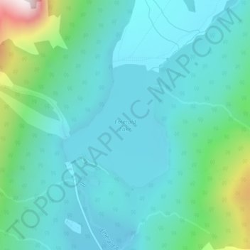 Mapa topográfico Area A (Kicking Horse/Kinbasket Lake), altitud, relieve