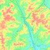 Mapa topográfico Sugar Creek, altitud, relieve