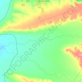 Mapa topográfico Солони, altitud, relieve
