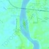 Mapa topográfico Pulau Wau, altitud, relieve