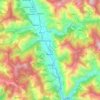 Mapa topográfico Beas River, altitud, relieve