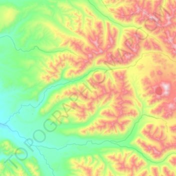 Mapa topográfico Квахона, altitud, relieve