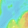 Mapa topográfico Munroe Island, altitud, relieve