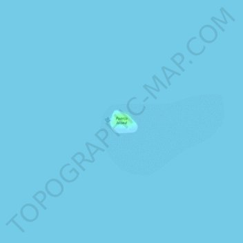 Mapa topográfico Puerco Island, altitud, relieve