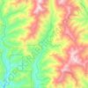 Mapa topográfico Shasta-Trinity National Forest, altitud, relieve