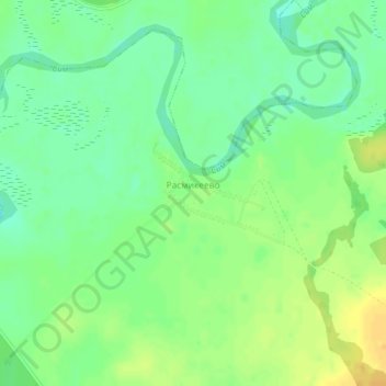 Mapa topográfico Расмикеево, altitud, relieve