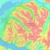 Mapa topográfico Chugach State Park, altitud, relieve